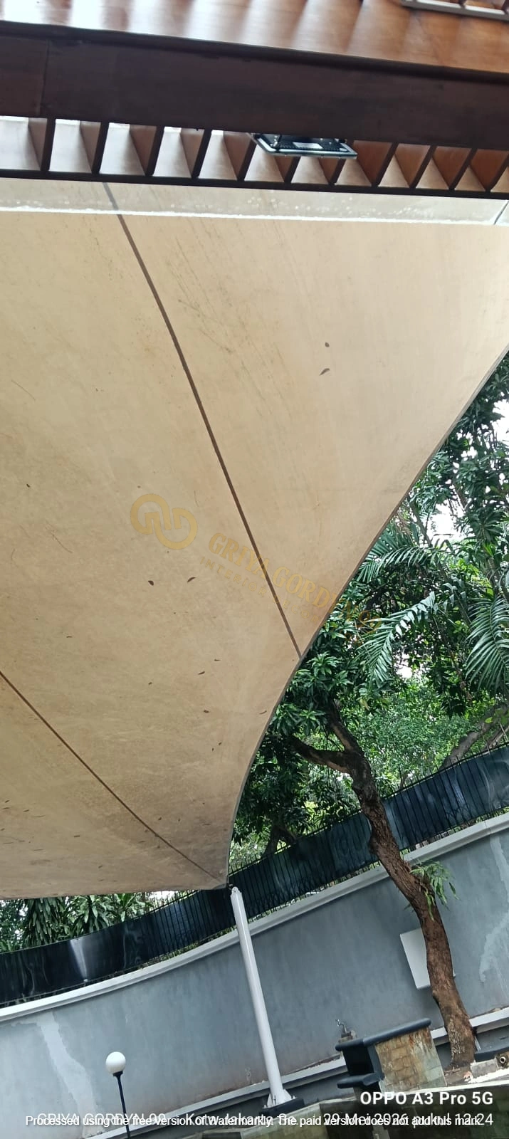 Proyek Gordyn Jakarta Selatan — Cleaning Membrane Tension  Purnawarman Kebayoran Baru — GRIYA GORDYN 99