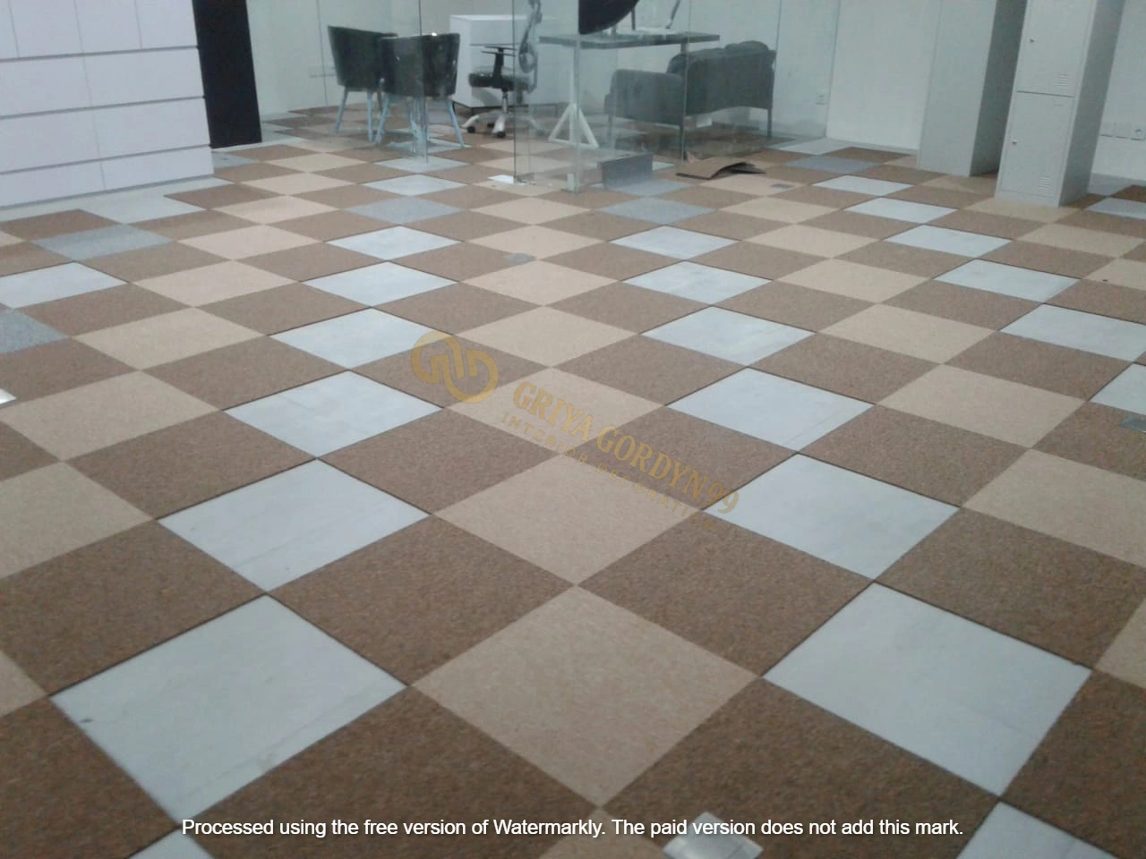 Vinyl Lantai — Pemasangan Carpet Tile  Pt.Pelindo Gajah Mada — GRIYA GORDYN 99