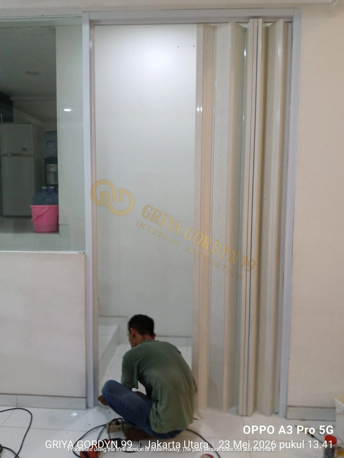 Proyek Gordyn Kelapa Gading — Pemasangan Folding Door Pvc  Sunter Paradise Tahap  3 Sunter Jakarta Utara — GRIYA GORDYN 99